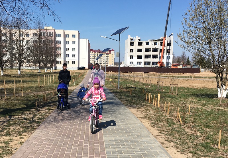 Открытие велодорожки в Чаусах