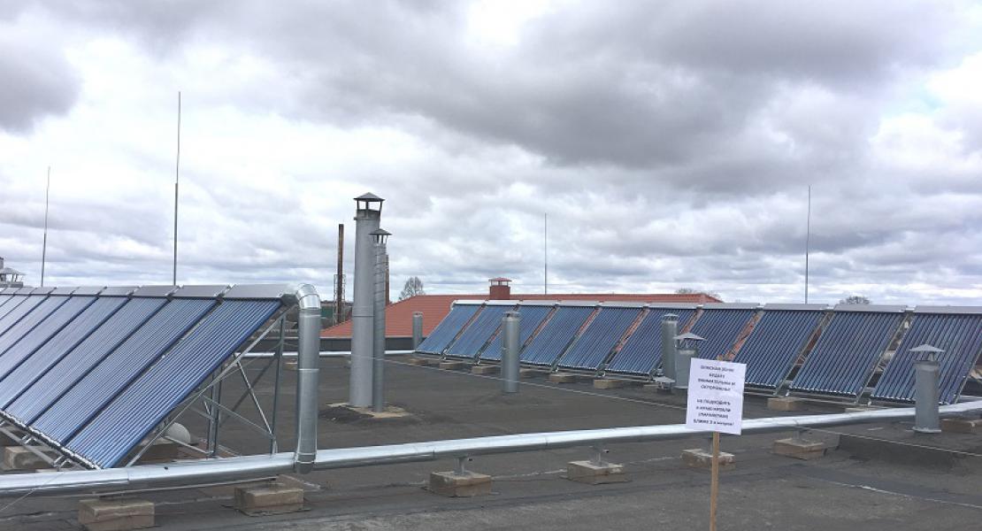 В Глубоком запустили гелиосистему и тепловой насос для городской бани